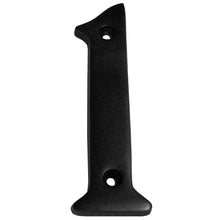 Cargar imagen en el visor de la galería, Número de casa de latón macizo BHP de 4" (102 mm) - (negro)