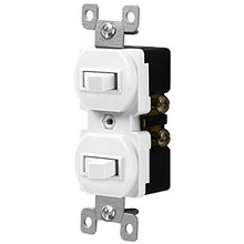 Load image into Gallery viewer, ENERLITES - Two White Single-Pole Side-Wired 15A Combination Switches