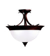 Kichler 3623 TZ FL Tannery Bronze 3 LT 13W GU24 Etched Seedy Glass