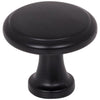 Perilla tipo seta para gabinete Kenner, color negro mate, de 1-3/16" de diámetro