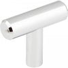 1-9/16" Overall Length Polished Chrome Naples Cabinet "T" Knob #40PC