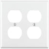 Enerlites White 2-Gang Duplex Receptacle Plastic Wall Plates