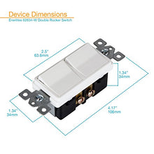 Load image into Gallery viewer, ENERLITES - White - 15 Amp Max. - Decorator Double Switch