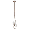 Kichler 43241BRSG Malina 1 luz 8 pulgadas plata cepillada y oro mini lámpara de techo colgante