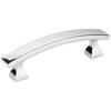 3" Center-to-center Polished Chrome Square Hadly Cabinet Pull