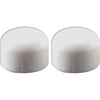 Plastic Round Toilet Bolt Cap Set, White