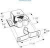 Richelieu #AP6032GU - Double Roller Catch - Satin Chrome - 10 Count