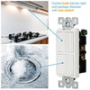 ENERLITES - White - 15 Amp Max. - Decorator Double Switch