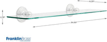 Load image into Gallery viewer, Franklin Brass Jamestown 24 inch Glass Shelf, Polished Chrome, Bathroom Accessories, 9065PC