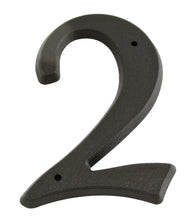 Cargar imagen en el visor de la galería, Número de casa de plástico texturizado BHP de 5" (128 mm) - (negro)