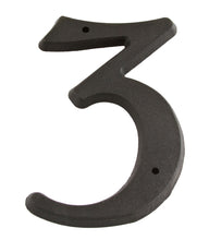 Cargar imagen en el visor de la galería, Número de casa de plástico texturizado BHP de 5" (128 mm) - (negro)
