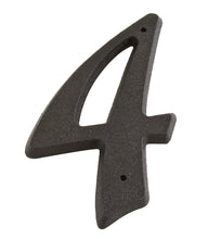 Cargar imagen en el visor de la galería, Número de casa de plástico texturizado BHP de 5" (128 mm) - (negro)