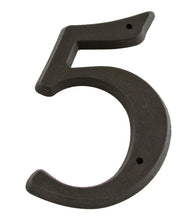 Cargar imagen en el visor de la galería, Número de casa de plástico texturizado BHP de 5" (128 mm) - (negro)