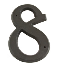 Cargar imagen en el visor de la galería, Número de casa de plástico texturizado BHP de 5" (128 mm) - (negro)