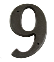 Cargar imagen en el visor de la galería, Número de casa de plástico texturizado BHP de 5" (128 mm) - (negro)