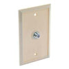 Tomacorriente de pared para cable coaxial – Simple – Blanco