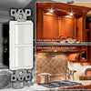 ENERLITES - White - 15 Amp Max. - Decorator Double Switch