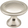 1-1/8" Diameter Satin Nickel Button Watervale Cabinet Mushroom Knob #647SN