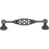 128 Mm Center-to-center Distressed Antique Silver Birdcage Tuscany Cabinet Pull #749-128B-SIM