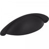 3" Center-to-center Matte Black Lyon Cabinet Cup Pull #8233BLK