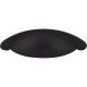 3" Center-to-center Matte Black Lyon Cabinet Cup Pull #8233BLK