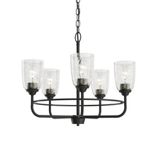 Cargar imagen en el visor de la galería, Candelabro Carlo de 23" y 5 luces, negro #82351