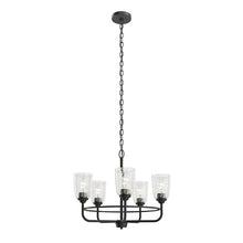 Cargar imagen en el visor de la galería, Candelabro Carlo de 23" y 5 luces, negro #82351