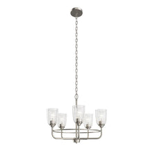 Cargar imagen en el visor de la galería, Candelabro Carlo de 23" con 5 luces, níquel cepillado #82361