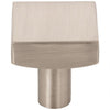 1-1/8" Overall Length Satin Nickel Square Dominique Cabinet Knob #845SN