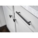 1-1/8" Overall Length Matte Black Square Dominique Cabinet Knob #845MB