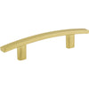 3" Center-to-center Brushed Gold Square Thatcher Cabinet Bar Pull #859-3BG