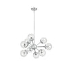 Kichler Lighting 9-Light Polished Chrome Clear Glass Pendant Light #82261
