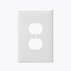 Enerlites White 1-Gang Mid-Size Duplex Receptacle Plastic Wall Plates #8821M-W