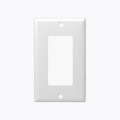 Enerlites White 1-Gang Mid-Size Decorator/GFCI Plastic Wall plates #8831M-W