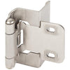 Bisagra de recubrimiento de 1/2" con envoltura completa - Níquel satinado #H6441SN