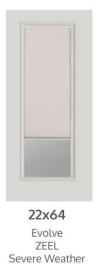 22-in x 64-in Clear Front Full Door Glass Inserts With Mini Blinds Between Glass ("For Sale In Store Only")