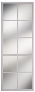 22-in x 64-in Clear Front Full Door Glass Inserts With Grid Over Glass 10 - Lite("For Sale In Store Only")