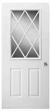 Load image into Gallery viewer, 22-in x 36-in Clear Front Half Door Glass Inserts With Grid Over Glass 12 - Lite ("For Sale In Store Only")