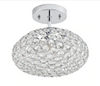 KichlerKrystal Ice 1-Light 9.63-in Chrome Halogen Semi-flush Mount Light #0616023