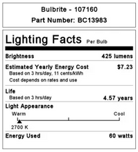 Cargar imagen en el visor de la galería, Bulbrite 107160 108060 60A/RS-2PK 60 W incandescente A19 foco de servicio duro, escarcha, paquete de 2