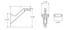 PHG - 3" Hand Rail Bracket US3 Polished Brass Finish