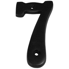 Cargar imagen en el visor de la galería, Número de casa de latón macizo BHP de 4" (102 mm) - (negro)