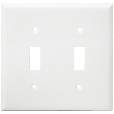 8812-W 2 Gang Toggle Switch Plastic Wall plate