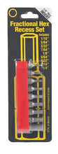 Load image into Gallery viewer, Best Way Tools 9-Piece Hex Fractional Insert Screwdriver Bit Set #86425