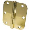 3-1/2" x 5/8" Radius Polished Brass Door Hinge