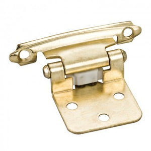 TRADITIONAL 1/2" OVERLAY HINGE WITH SCREWS - POLISHED BRASS #P5011PB