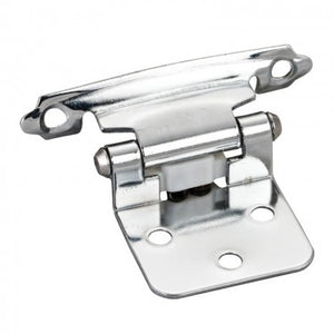 TRADITIONAL 1/2" OVERLAY HINGE WITH SCREWS - POLISHED CHROME #P5011PC