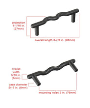 Cargar imagen en el visor de la galería, Liberty Hardware P83503C-FB-C5 Tirador de extremo de desplazamiento, 3", negro plano