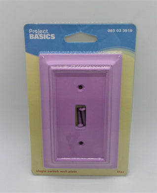 Project Basics Single Switch Wall Plate - Lilac Color #085 03 3919