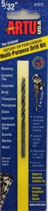 Artu Multi Purpose 5/32 por 3-1/8 pulgadas Broca de carburo de tungsteno y colbalto #01012
